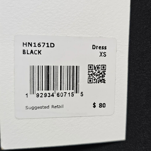 Endless Rose Los Angeles Black One Padded Shoulder Asymmetrical Dress size XS S - Picture 5 of 8